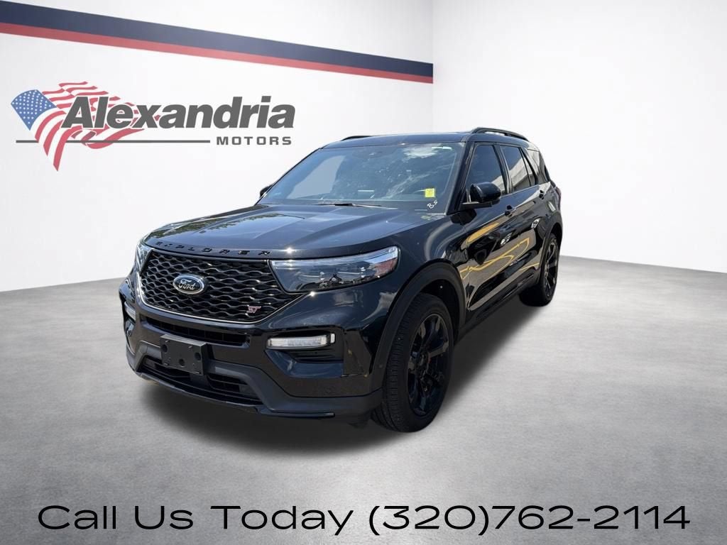 2022 Ford Explorer ST in Black — front three-quarter view