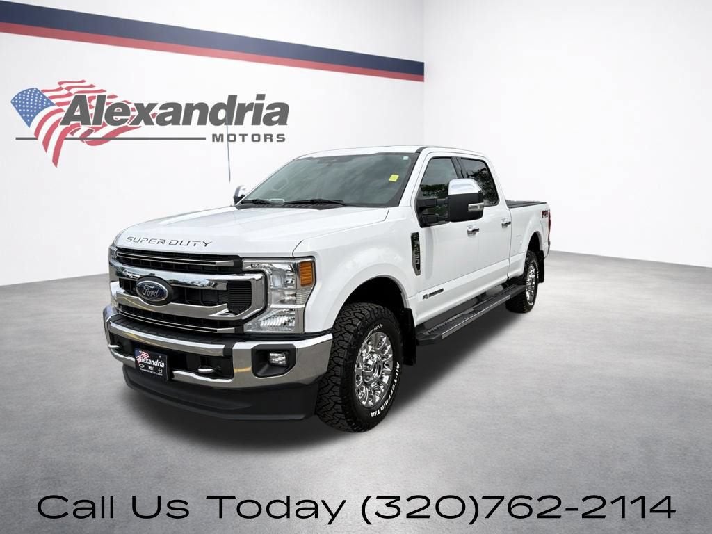 2021 Ford F-250 XLT in White — front three-quarter view