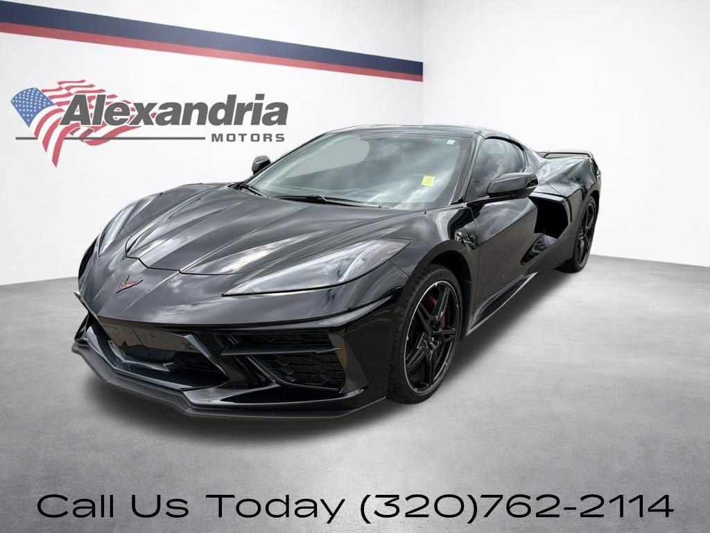 2020 Chevrolet Corvette Stingray 3LT in Black — front three-quarter view