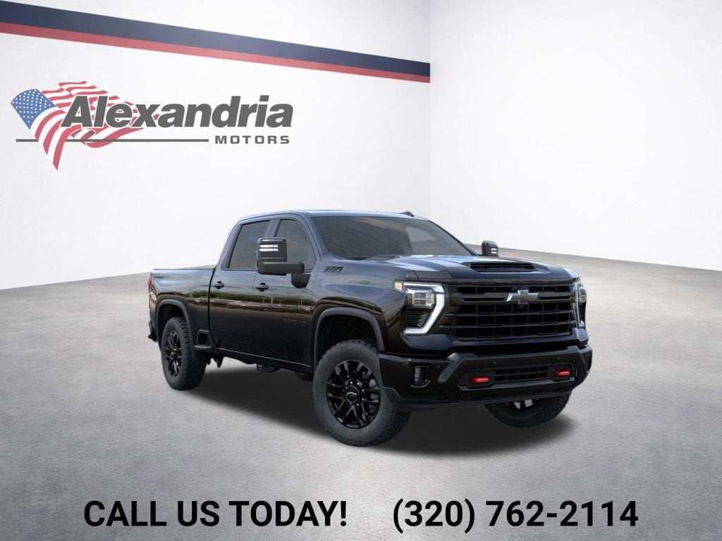2026 Chevrolet Silverado 2500 HD LTZ in Black — front three-quarter view