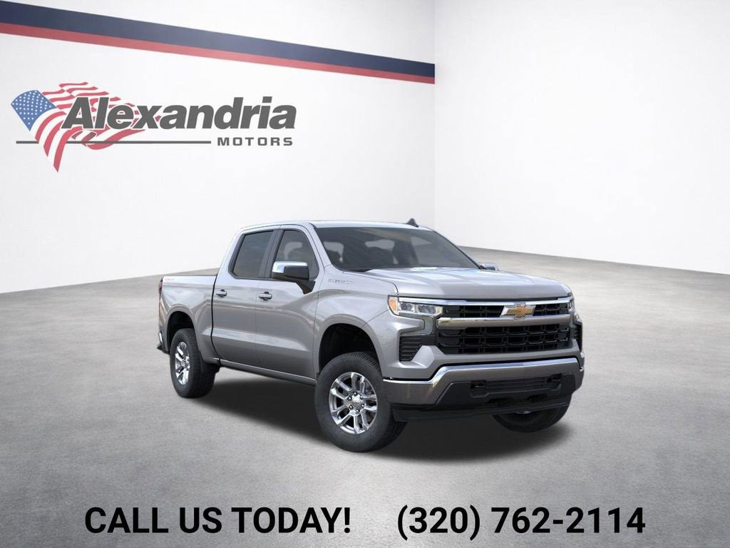 2026 Chevrolet Silverado 1500 LT (2FL) in Sterling Gray Metallic — front three-quarter view