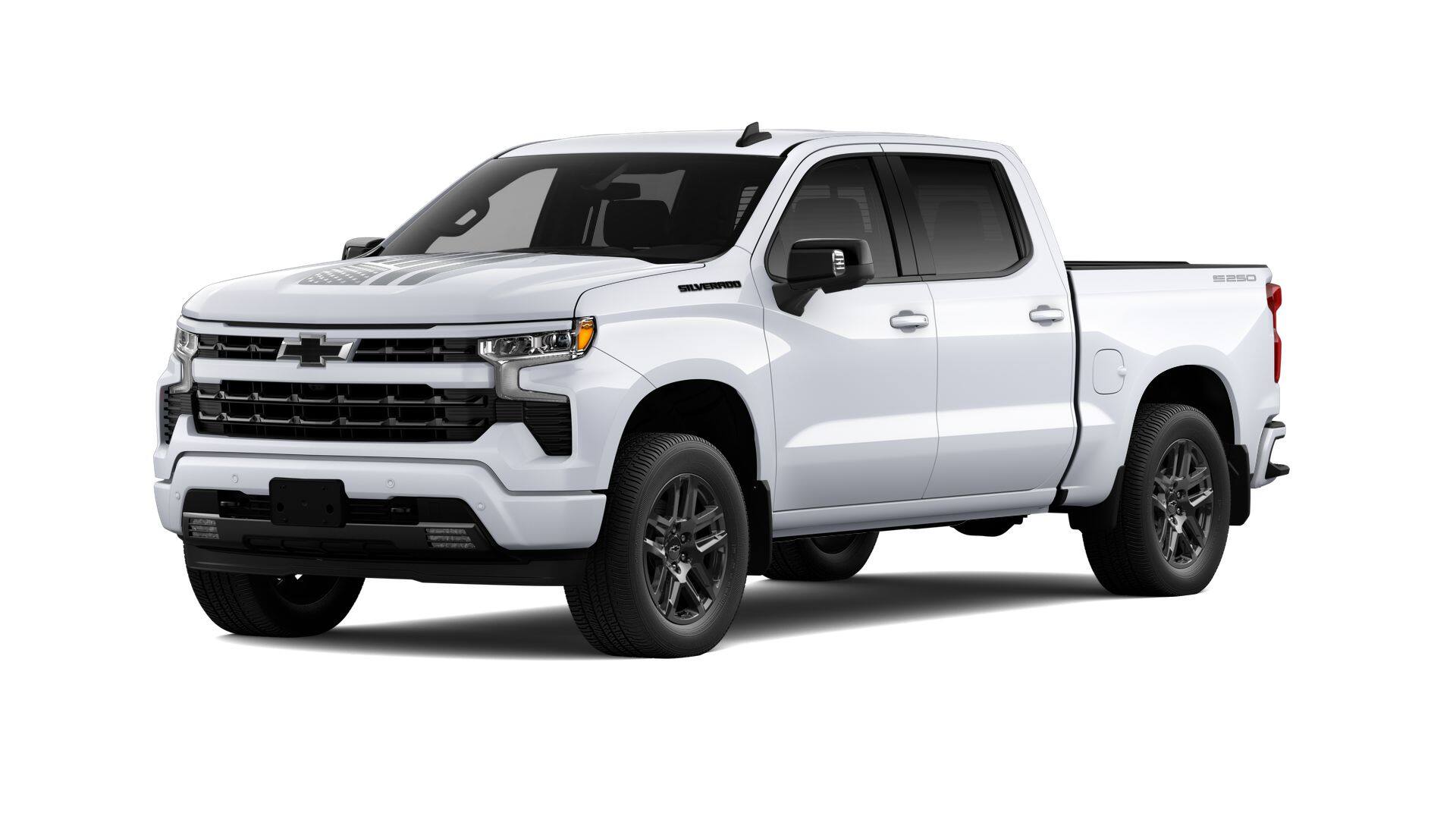 2026 Chevrolet Silverado 1500 RST in Summit White — front three-quarter view