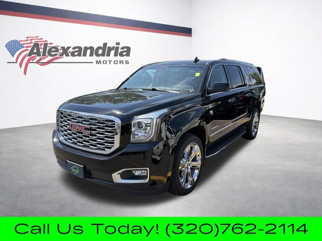 2018 GMC Yukon XL Denali in Onyx Black — front three-quarter view