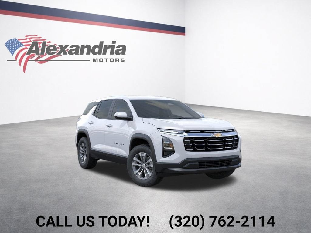 2026 Chevrolet Equinox LT in Summit White — front three-quarter view