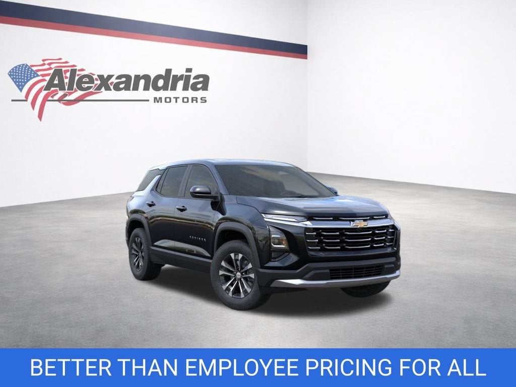 2027 Chevrolet Equinox AWD LT in Mosaic Black Metallic — front three-quarter view