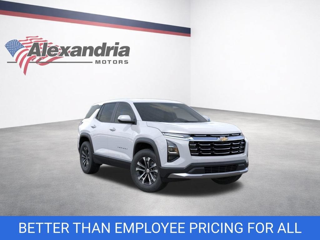 2027 Chevrolet Equinox AWD LT in Summit White — front three-quarter view