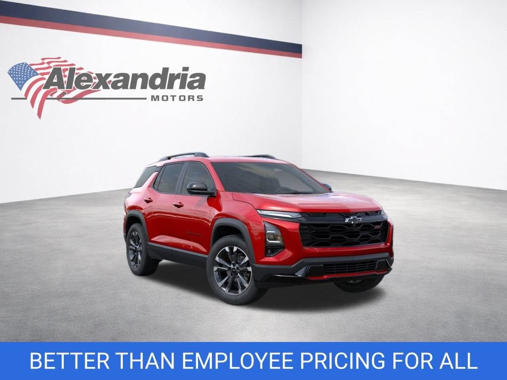 2027 Chevrolet Equinox AWD RS in Radiant Red Tintcoat — front three-quarter view
