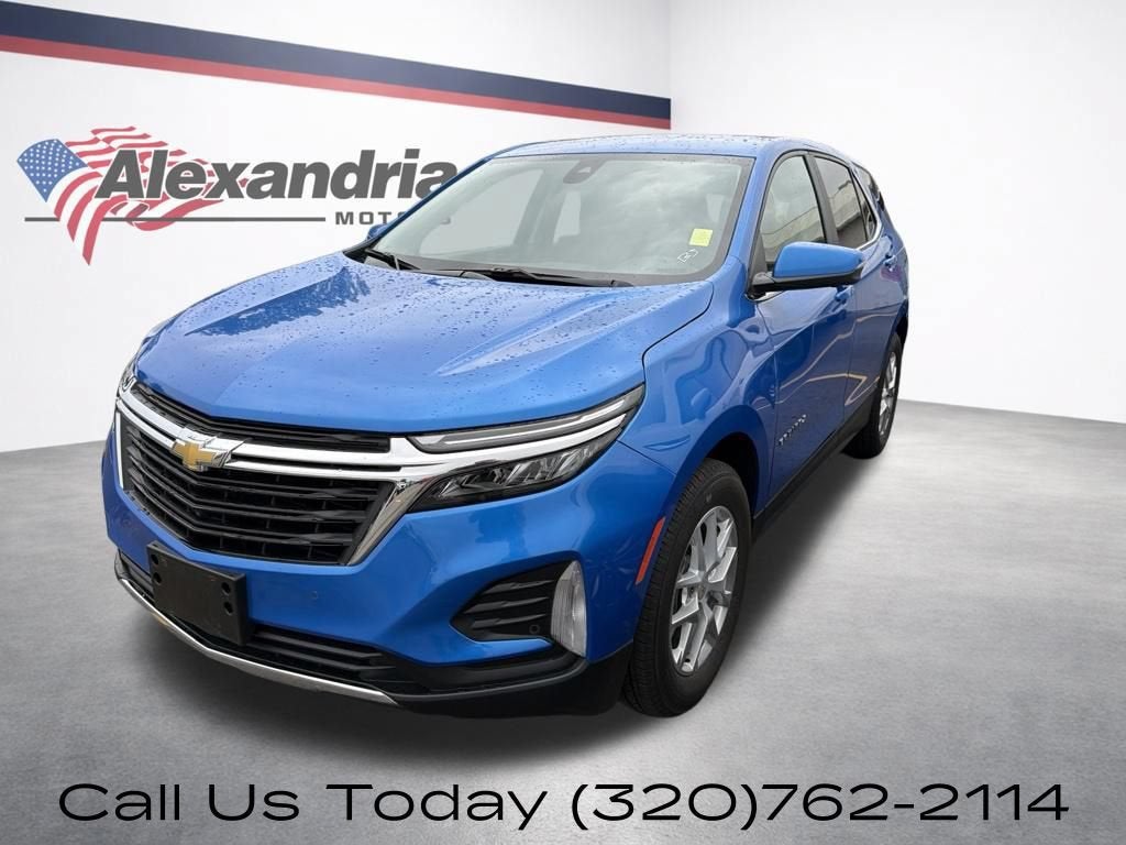 2024 Chevrolet Equinox LT in Riptide Blue Metallic — front three-quarter view