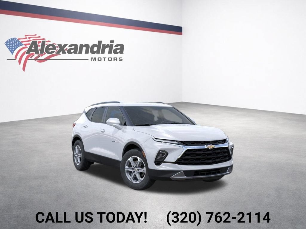 2026 Chevrolet Blazer 2LT in Summit White — front three-quarter view