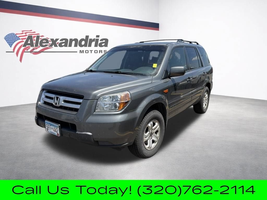 2008 Honda Pilot VP in Grey — front three-quarter view
