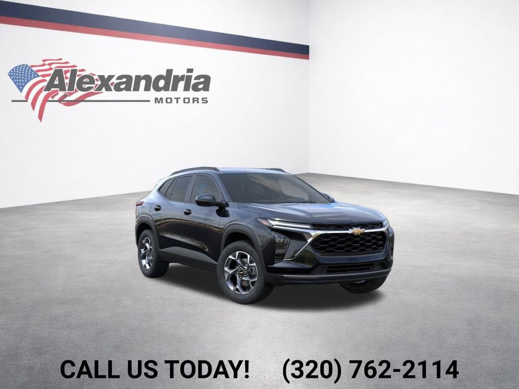 2026 Chevrolet Trax LT in Mosaic Black Metallic — front three-quarter view