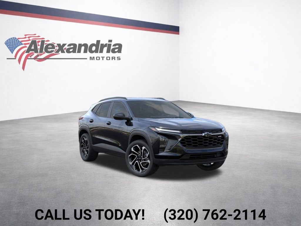 2026 Chevrolet Trax 2RS in Mosaic Black Metallic — front three-quarter view