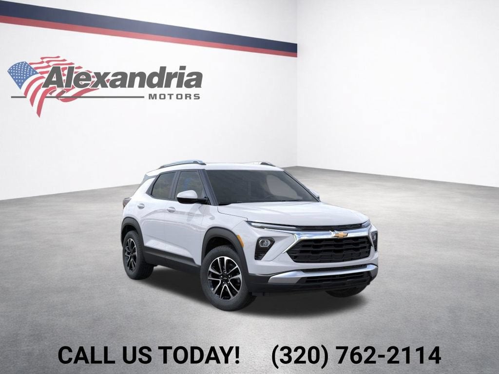 2026 Chevrolet Trailblazer LT in Summit White — front three-quarter view