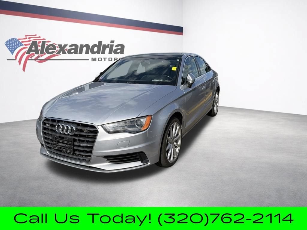 2015 Audi A3 2.0T Premium in Silver — front three-quarter view